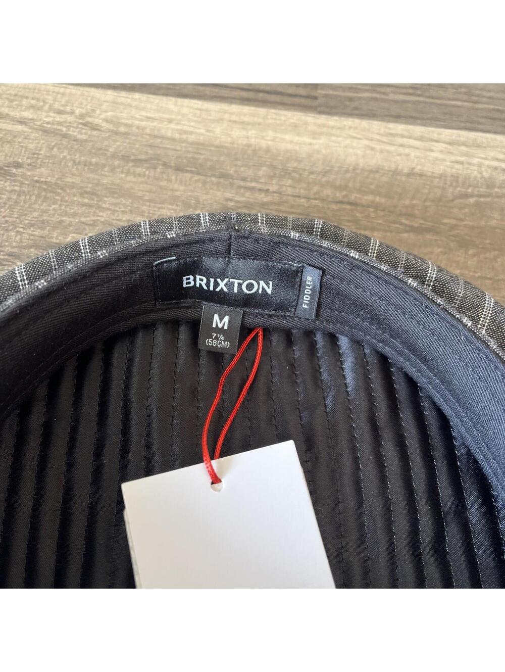 Brixton Hat Fiddler Cap Black Stripe ( 7.25) Men Classic Hat - Picture 6 of 6